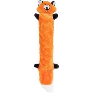 Fox Zippypaws Jiggler Plush Dog Toy Stuffingless Squeaky‎ Orange No Mess 19"